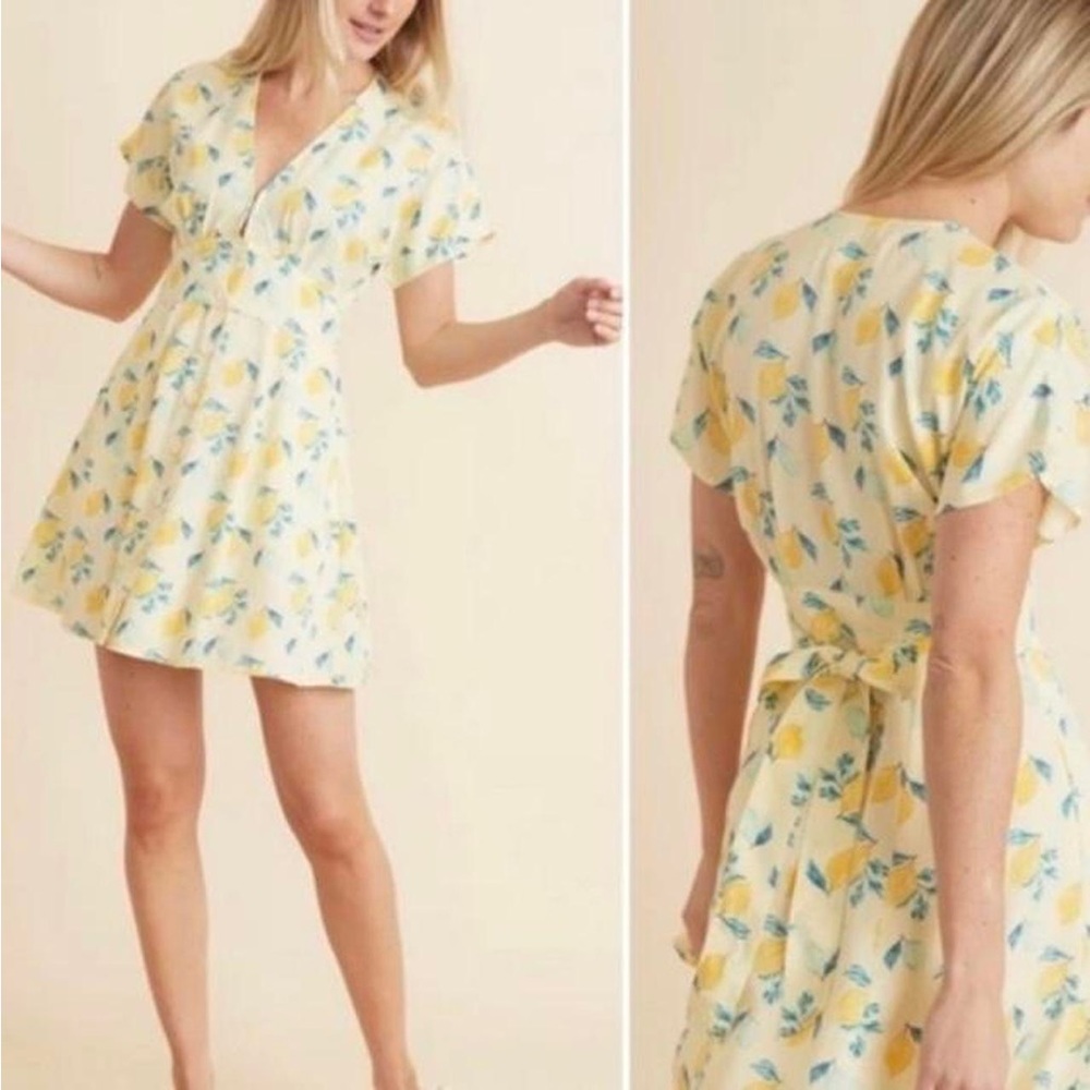 Marine Layer Camilla Mini Lemon Dress